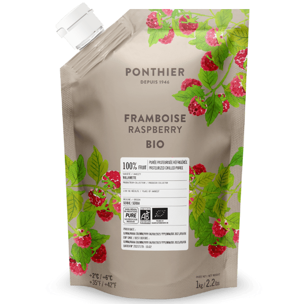 Raspberry Puree Powder Organic Raspberry 100% Chilled Puree - Ponthier