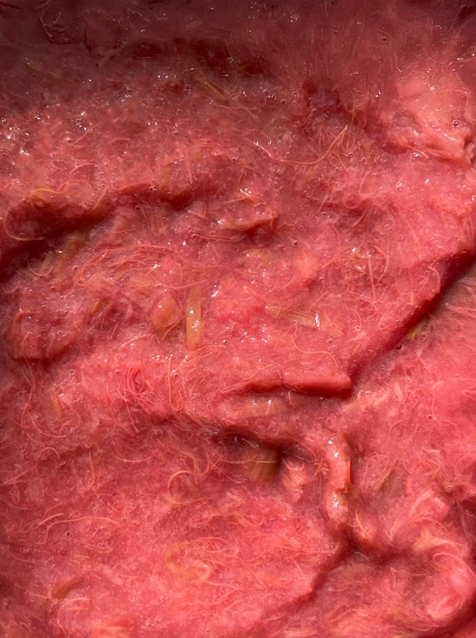 Red Rhubarb Frozen Compotée