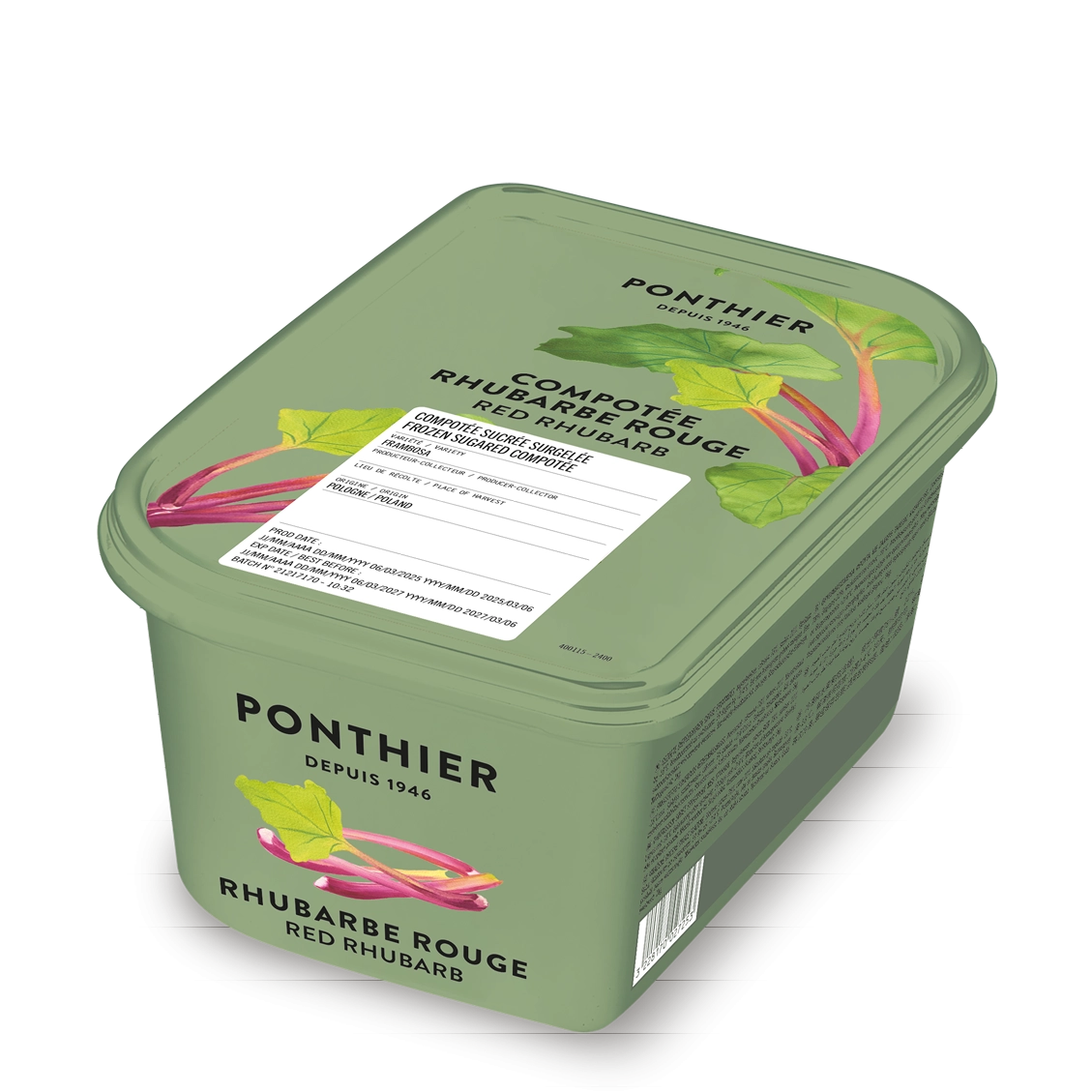Red Rhubarb Frozen Compotée