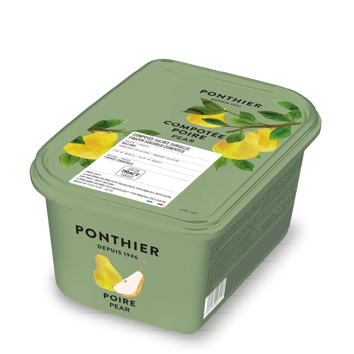 Compotée Surgelée Poire Williams - Broyés et compotées surgelés - Ponthier
